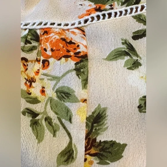 Umgee Rehab USA Floral Short Ruffle Sleeves Button Closure Dress SZ XL - Picture 7 of 11